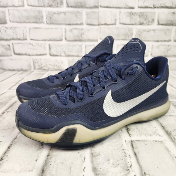 Nike Kobe 10 TB Low Men Sz 10 Midnight Navy Silver Basketball Sneaker 813030-401 main image 10